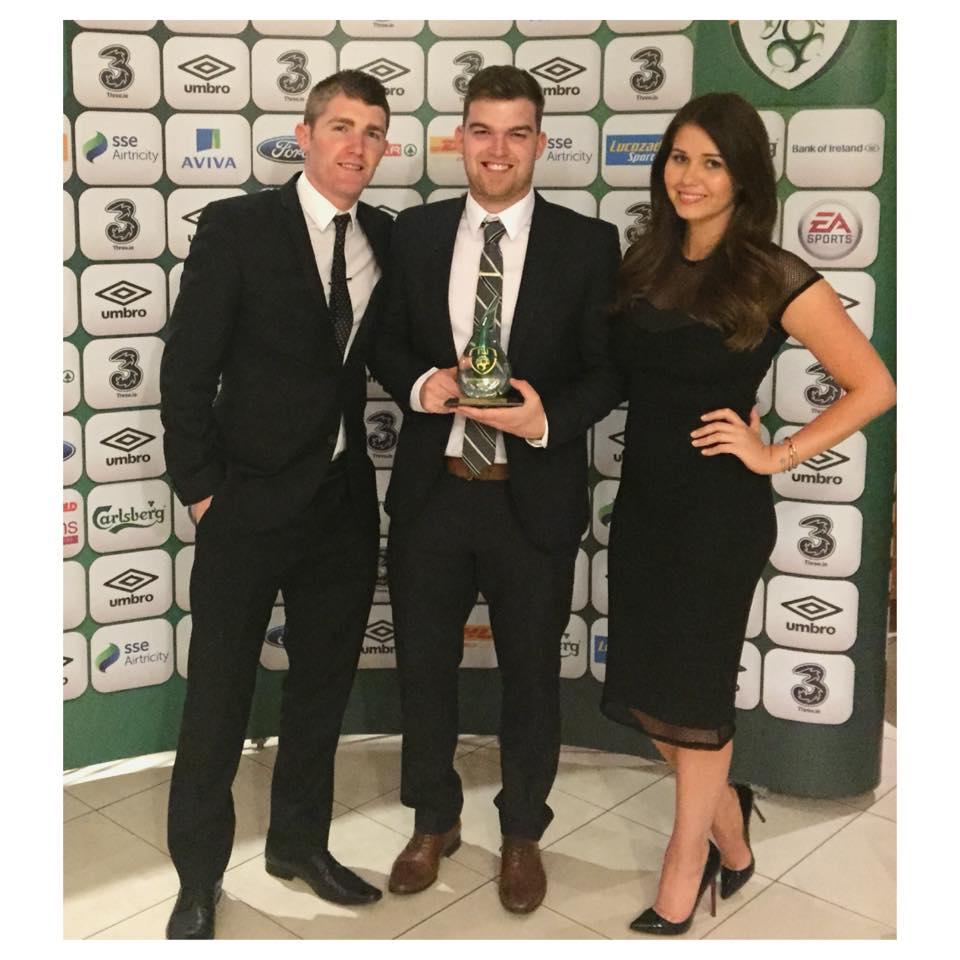 The Link Marketing winning the FAI award for best social media for Cabinteely FC